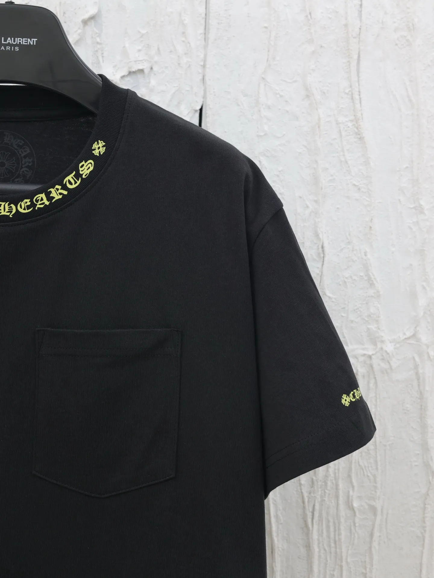 🅿️280 Chrome Hearts*/Chrome Hearts 25 new style Sanskrit letter printed short-sleeved T-shirt with collar Size: S/M/L